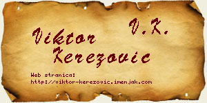 Viktor Kerezović vizit kartica
